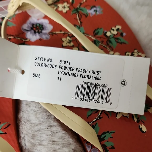 NWT Tory Burch Red and Yellow Sandals Playful Design-Size 11 - Picture 2 of 4